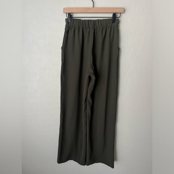 Lululemon noir wide leg belted pants Olive green 4 - Picture 6 of 10